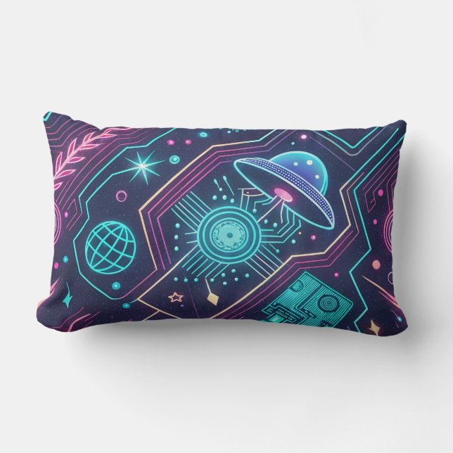 Rectangle Couverture coussin à thème Galaxy, coussin design  (Recto)