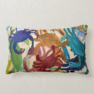 Rectangle Crab Party Lumbar coussin de l'art