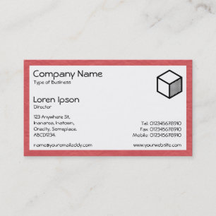 Rectangle - Creased Paper Red Business Card