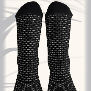 Rectangle Custom Logo Pattern Business Corporate Socks