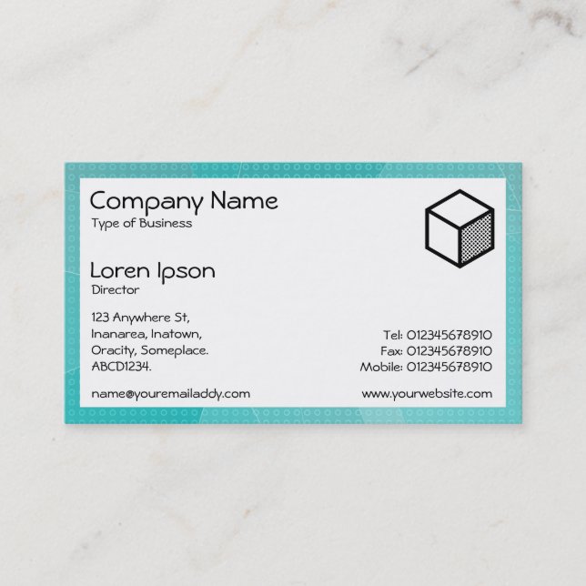 Rectangle - Cyan Curves Business Card (Front)