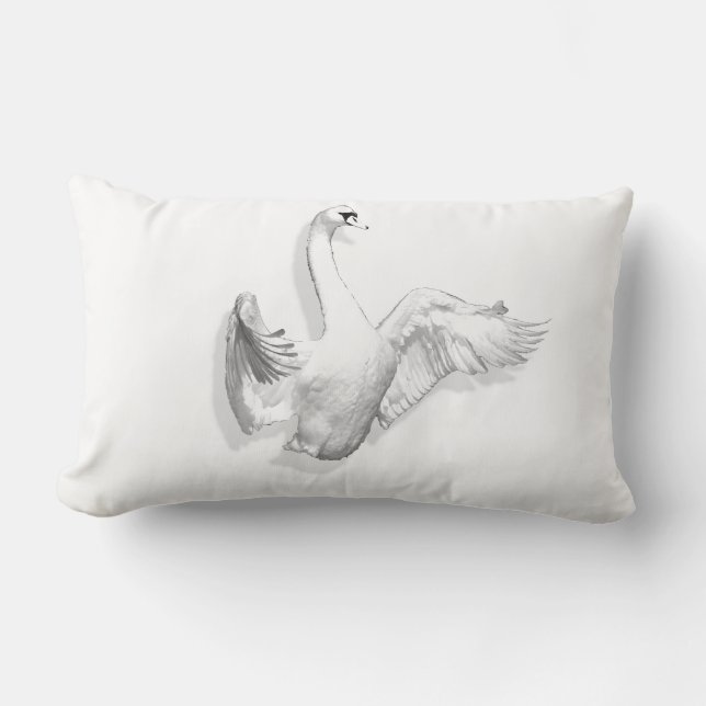 Rectangle Cygne blanc - coussin (Recto)
