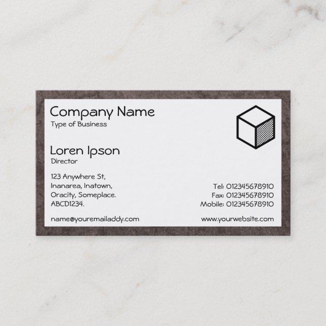 Rectangle - Dark Earth Business Card (Front)