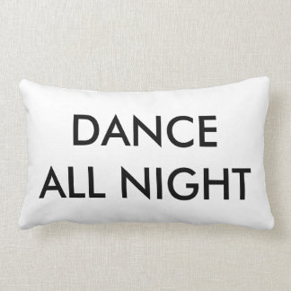 Rectangle De danse coussin toute la nuit - noir et blanc
