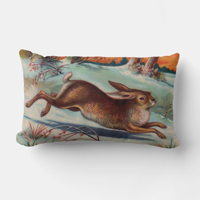 Rectangle Décembre Coussin Lumbar Rabbit (Recto)