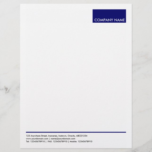 Rectangle - Deep Navy Letterhead (Front)