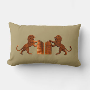 Rectangle Dix commandements et Lions Lumbar Coussin