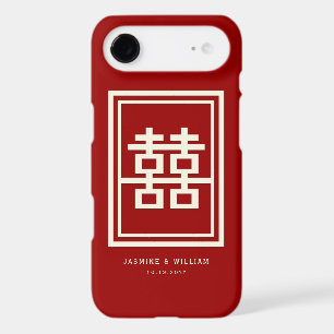 Rectangle Double Happiness Classic Chinese Wedding
