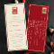 Rectangle Double Happiness Gold Chinese Wedding
