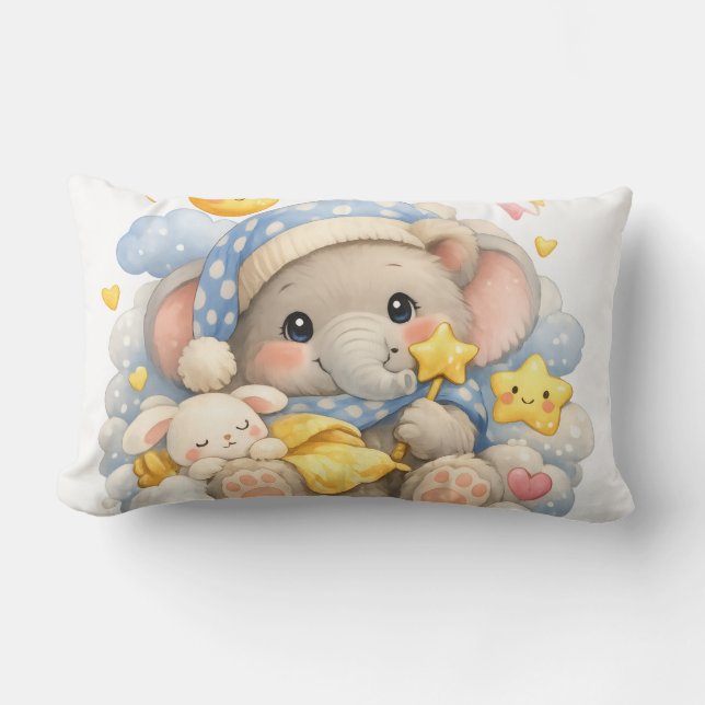Rectangle Douce rêves éléphant Coussin  (Recto)