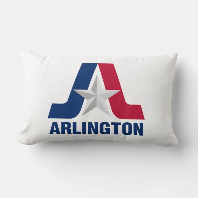 Rectangle Drapeau d'Arlington, Texas Lumbar Coussin (Recto)