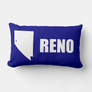 Rectangle Drapeau de Reno, Nevada Lumbar Coussin