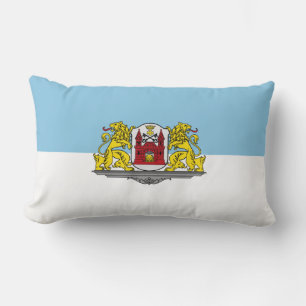 Rectangle Drapeau de Riga, Lettonie Lumbar Coussin