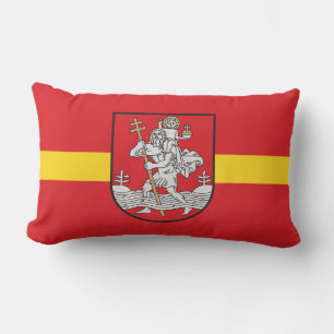 Rectangle Drapeau de Vilnius, Lituanie Lumbar Coussin