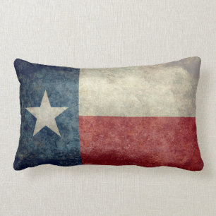 Rectangle Drapeau d'état du Texas, rétro coussin vintage d