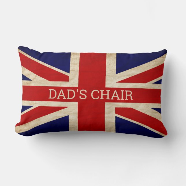 Rectangle Drapeau RUSTIQUE BRITANNIQUE Coussin DU FEU DE PAP (Recto)