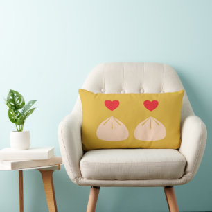 Rectangle Dumpling Love Lumbar Coussin