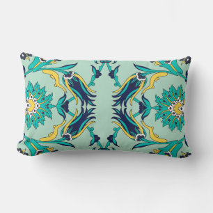 Rectangle Élégant Coussin Jungle vert et jaune Lumbar