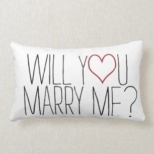 Rectangle Épousez-moi coussin de proposition de mariage