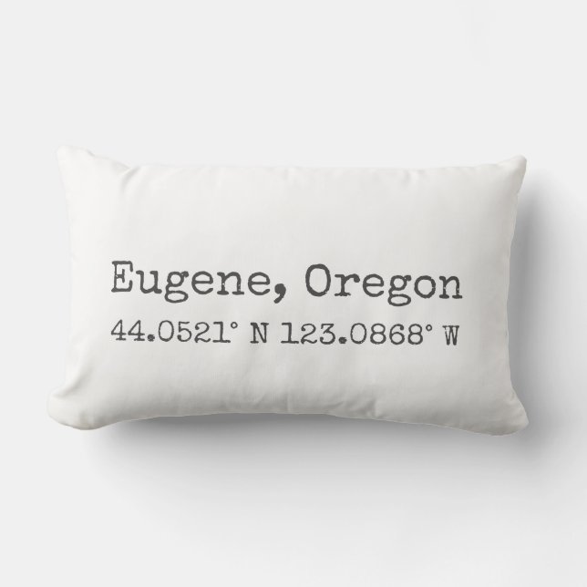 Rectangle Eugene, Oregon Coordonnées Lumbar Coussin (Recto)