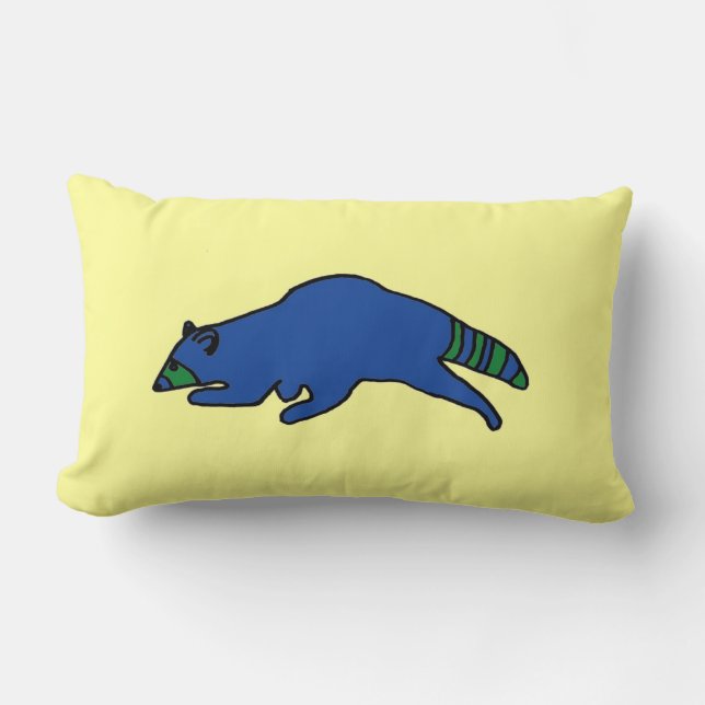 Rectangle Exécution du coussin Raccoon (Recto)