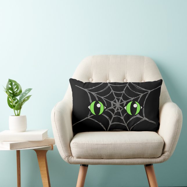 Rectangle Eyes In A Spiderweb, Lumbar Coussin 13" x 21" (Chaise)