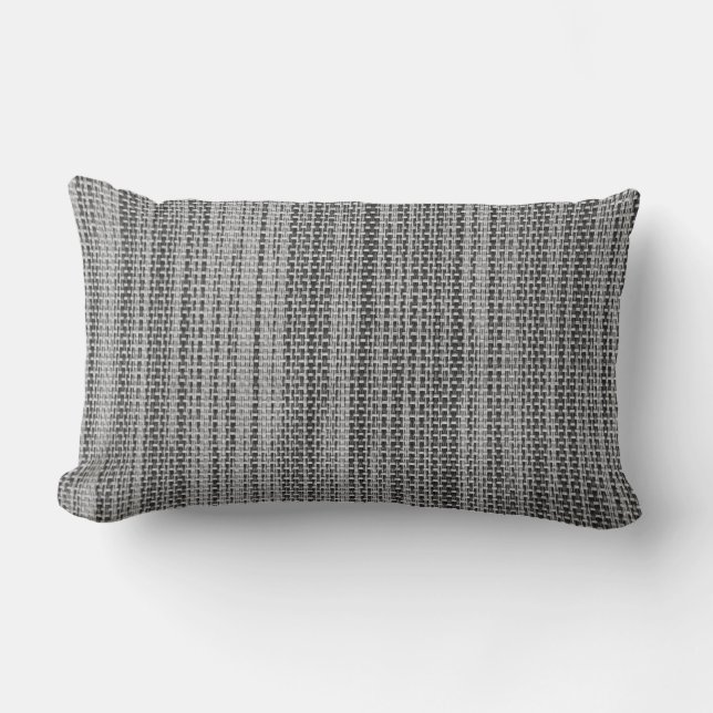 Rectangle Faux Grey Fabric Coussin (Recto)