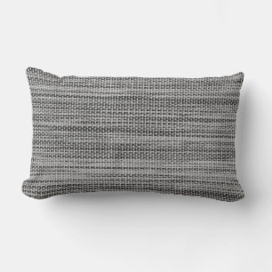 Rectangle Faux Grey Fabric Coussin
