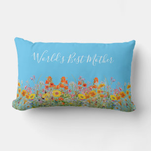 Rectangle Fête des mères florales Jeter Lumbar Coussin