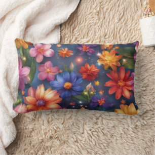 Rectangle Fleurs - Coussin Lombaire 33 cm x 53 cm