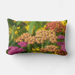 Rectangle Fleurs de Jardin colorées Lumbar Coussin