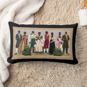 Rectangle Freedom Rings 1712 • Coussin Lombaire Afrocentriqu