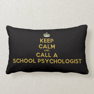 Rectangle Gardez le calme et appelez un coussin de