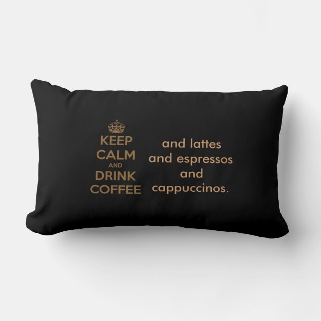 Rectangle Gardez le calme et buvez-le TOUT -- Coussin (Recto)