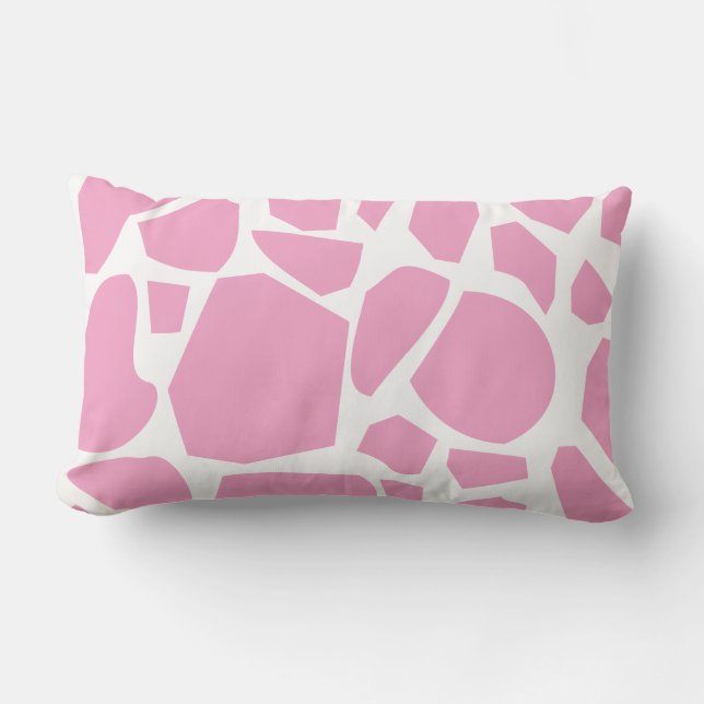 Rectangle Giraffe rose Lumbar Coussin (Recto)