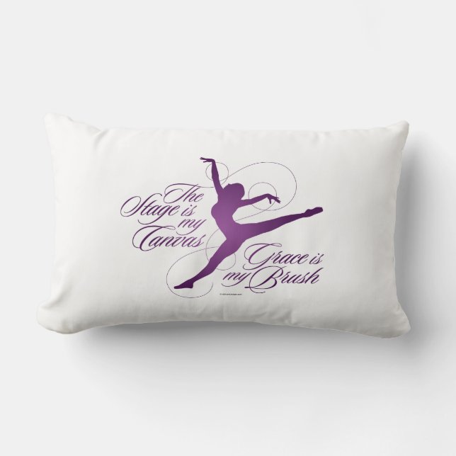 Rectangle Grace Is My Brush (Danse) Lumbar Coussin (Recto)