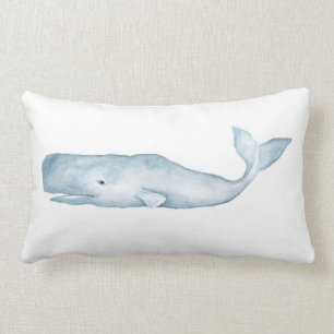 Rectangle Grand coussin lombaire bleu d'accent