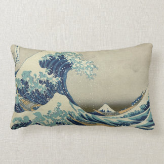 Rectangle Grande vague au large de Kanagawa Coussin