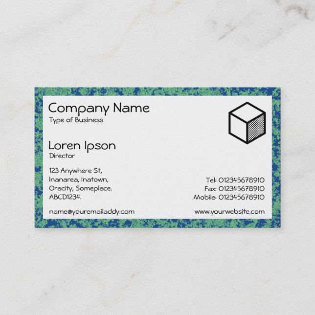 Rectangle - Green Mineral Business Card (Front)