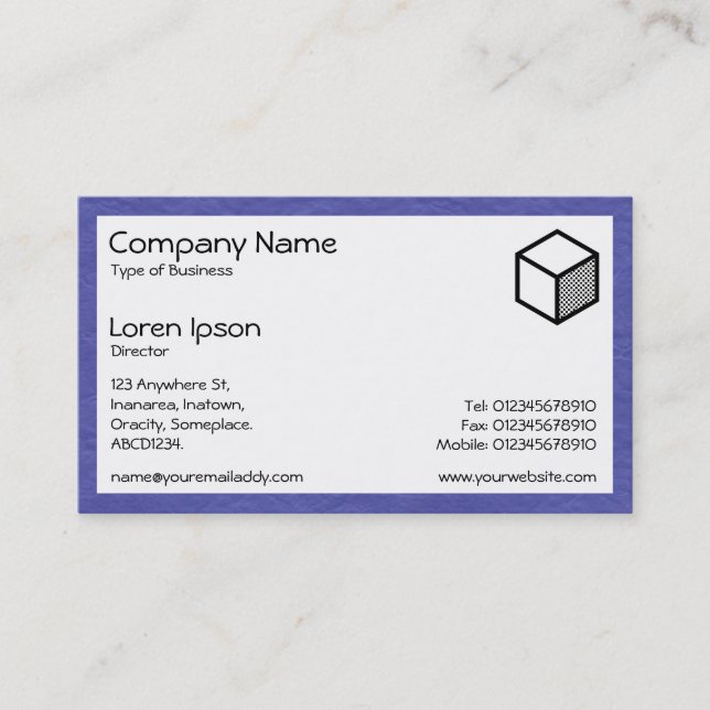 Rectangle - Grey Plastic Business Card (Front)