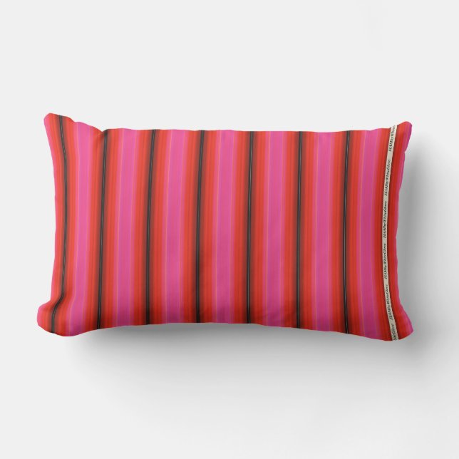 Rectangle HAMbyWG - Coussin - Bande rouge rose (Recto)