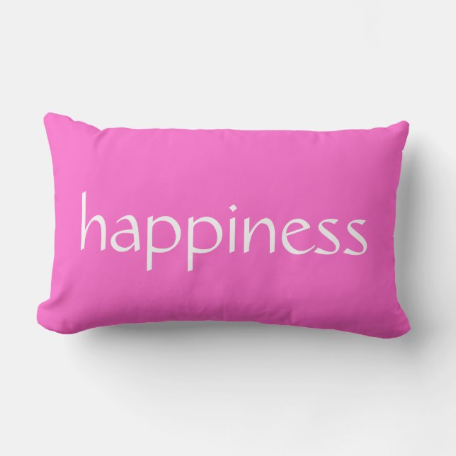 Rectangle Happiness Love Lumbar Coussin (Recto)