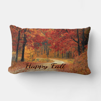 Rectangle Happy Fall Automne Coloured Road coussin