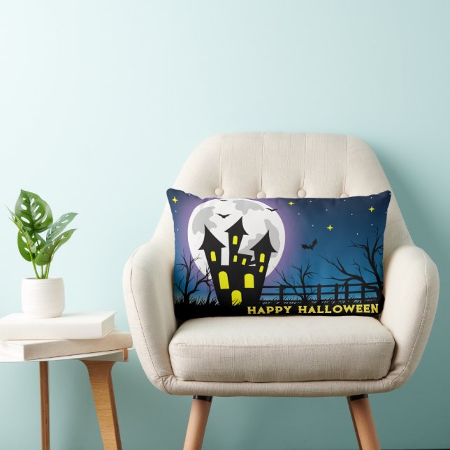 Rectangle heureux coussin halloween (Chaise)