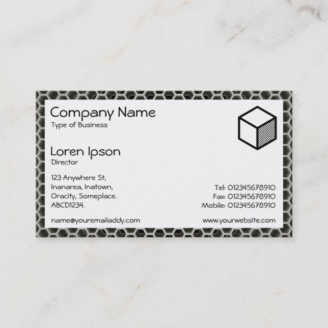 Rectangle - Honeycomb Warm Business Card (Front)
