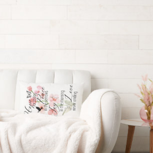 Rectangle Hope Peace Jove Love Christian   Coussin Lumbar