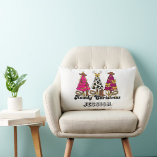 Rectangle Howdy Christmas Coussin - Décor Western personnali