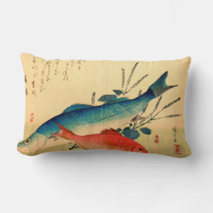 Rectangle Ichiryusai HIROSHIGE Japonais Coussin de la faune