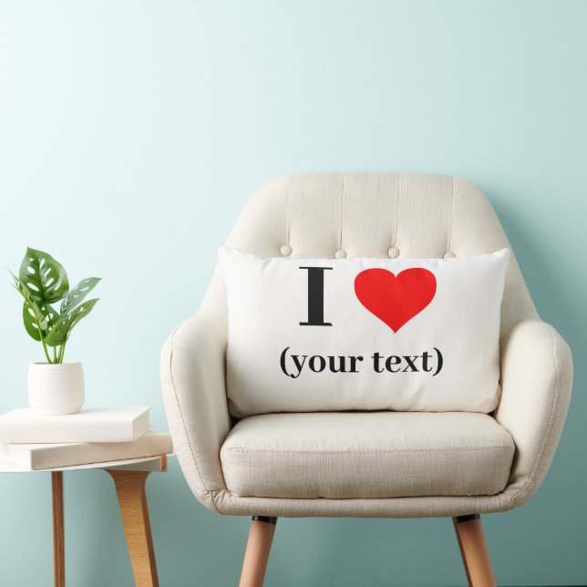 Rectangle J'AI LE COEUR ! Lumbar Coussin 13" x 21" Polyester (Chaise)
