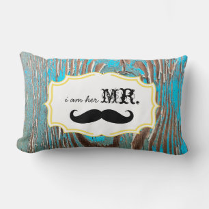 Rectangle Je suis elle M. Old Wood Coussin de moustache